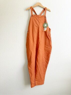NWT The Sunday Collective 8-9 yrs Jumpsuit Overall Linen/Cotton Blend Argile